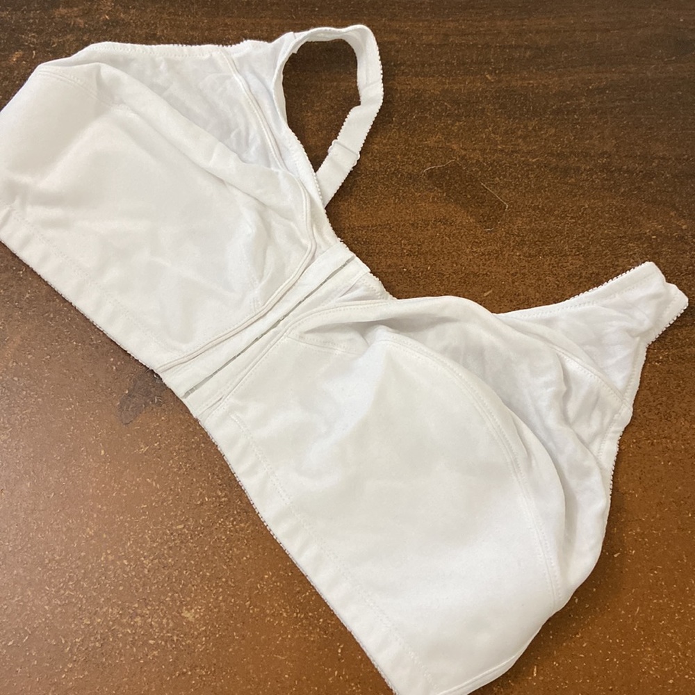 New Cotton Front Close Wireless Bra Comfort Choice Woman Within White Size 38DDD